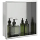 VIDAXL -Dusche 32x32x9 cm Edelstahl gebürstet Silber gefärbt