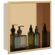 Vidaxx Duschnische 32x32x9 cm aus gebürstetem goldfarbenem Edelstahl