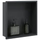VIDAXL -Dusche 32x32x9 cm Edelstahl mattschwarz
