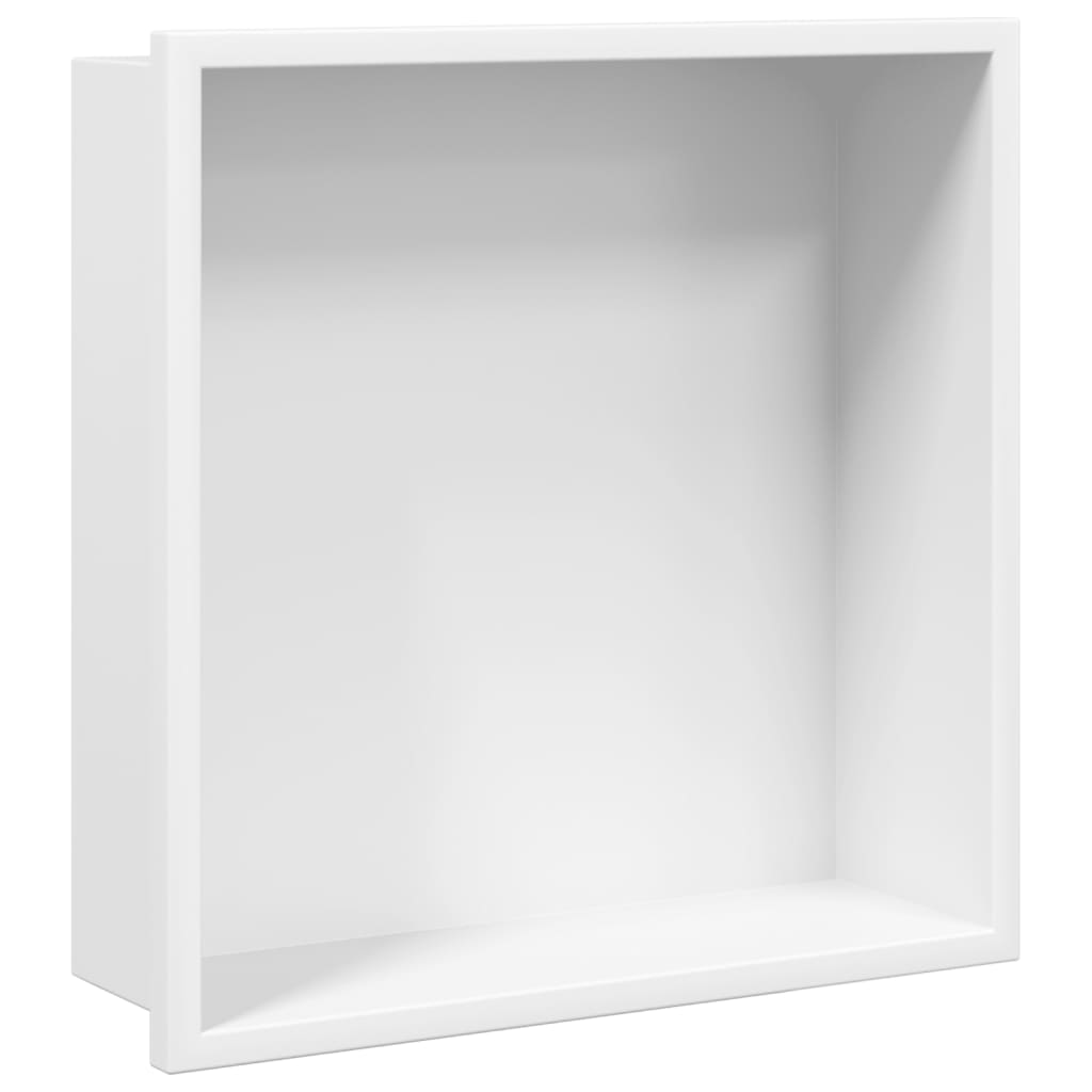 Vidaxx Duschnische 32x32x9 cm Edelstahl mattweiß