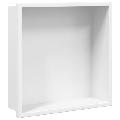 Vidaxx Duschnische 32x32x9 cm Edelstahl mattweiß