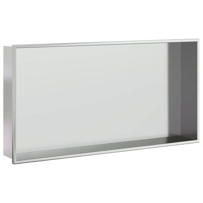 Vidaxl Dusche 62x32x9 cm Edelstahl gebürstet Silber gefärbt