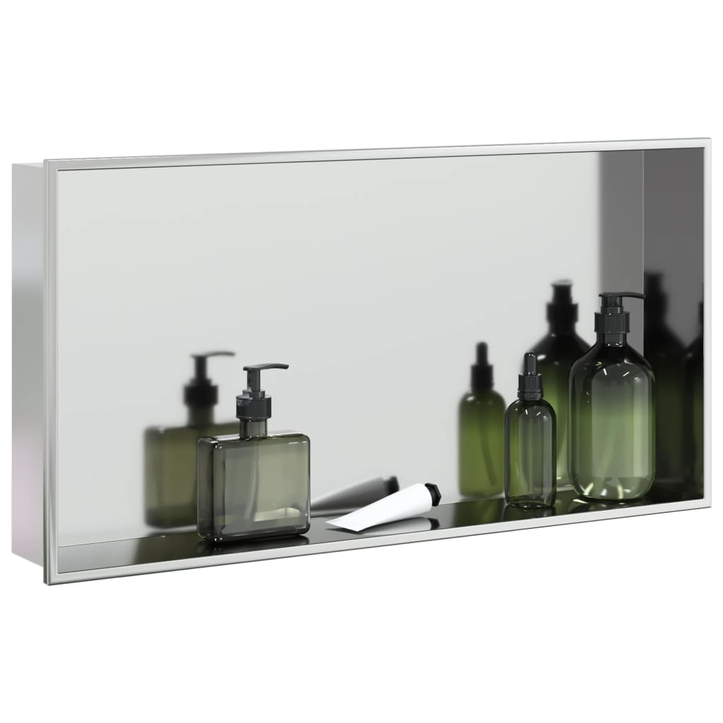 Vidaxl Dusche 62x32x9 cm Edelstahl gebürstet Silber gefärbt