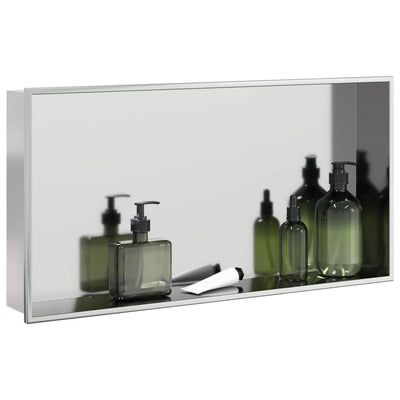 Vidaxl Dusche 62x32x9 cm Edelstahl gebürstet Silber gefärbt