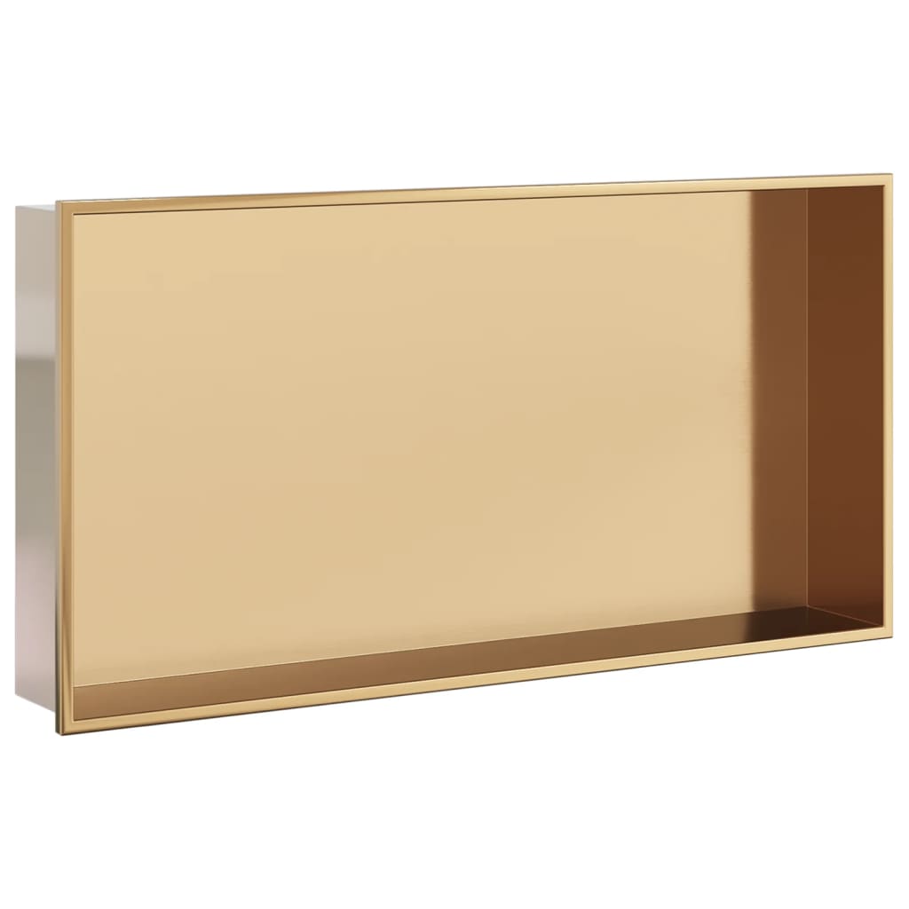 Vidaxx Duschnische 62x32x9 cm aus gebürstetem goldfarbenem Edelstahl