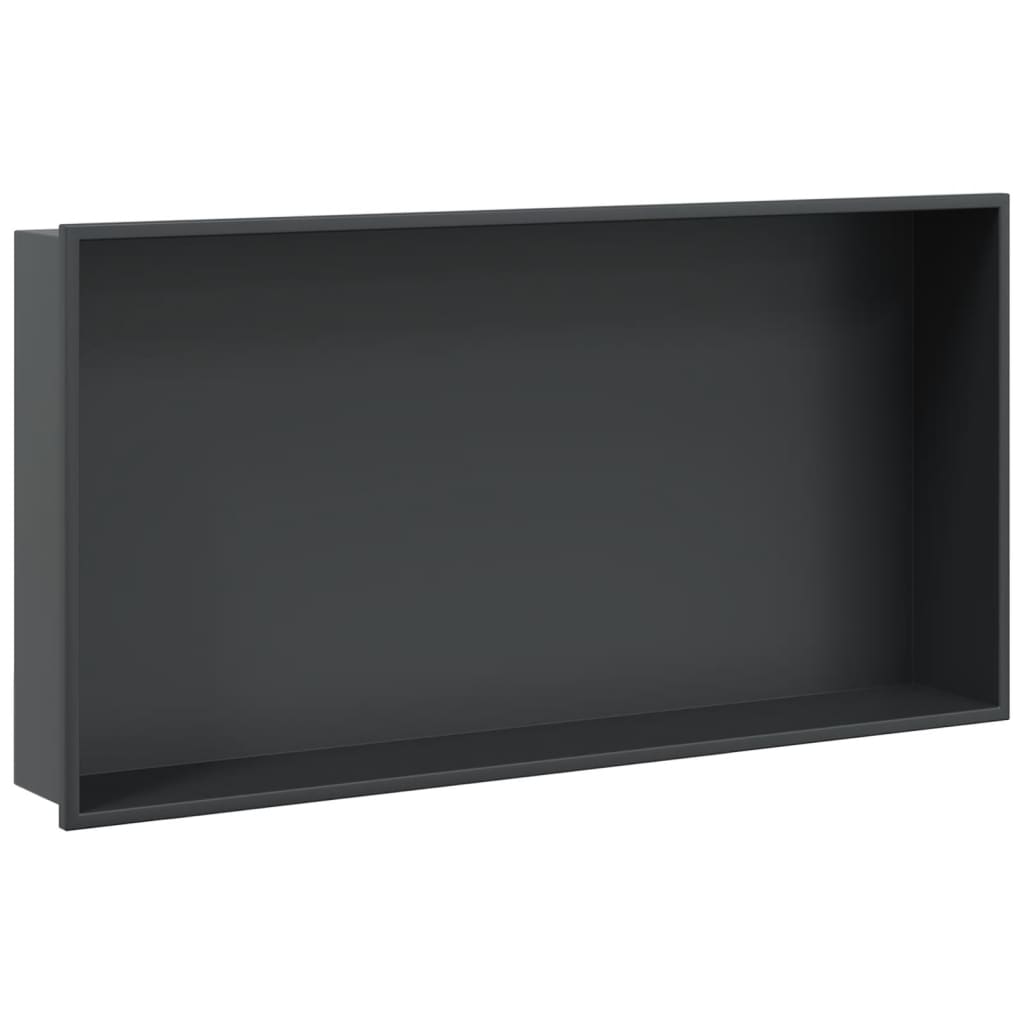 Vidaxx Duschnische 62x32x9 cm Edelstahl mattschwarz