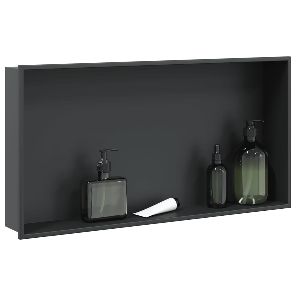 Vidaxx Duschnische 62x32x9 cm Edelstahl mattschwarz