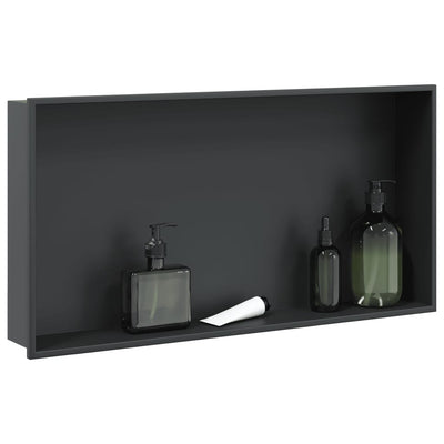 Vidaxx Duschnische 62x32x9 cm Edelstahl mattschwarz