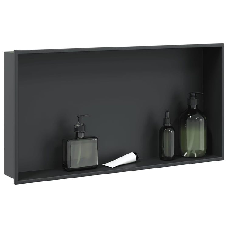 Vidaxx Duschnische 62x32x9 cm Edelstahl mattschwarz