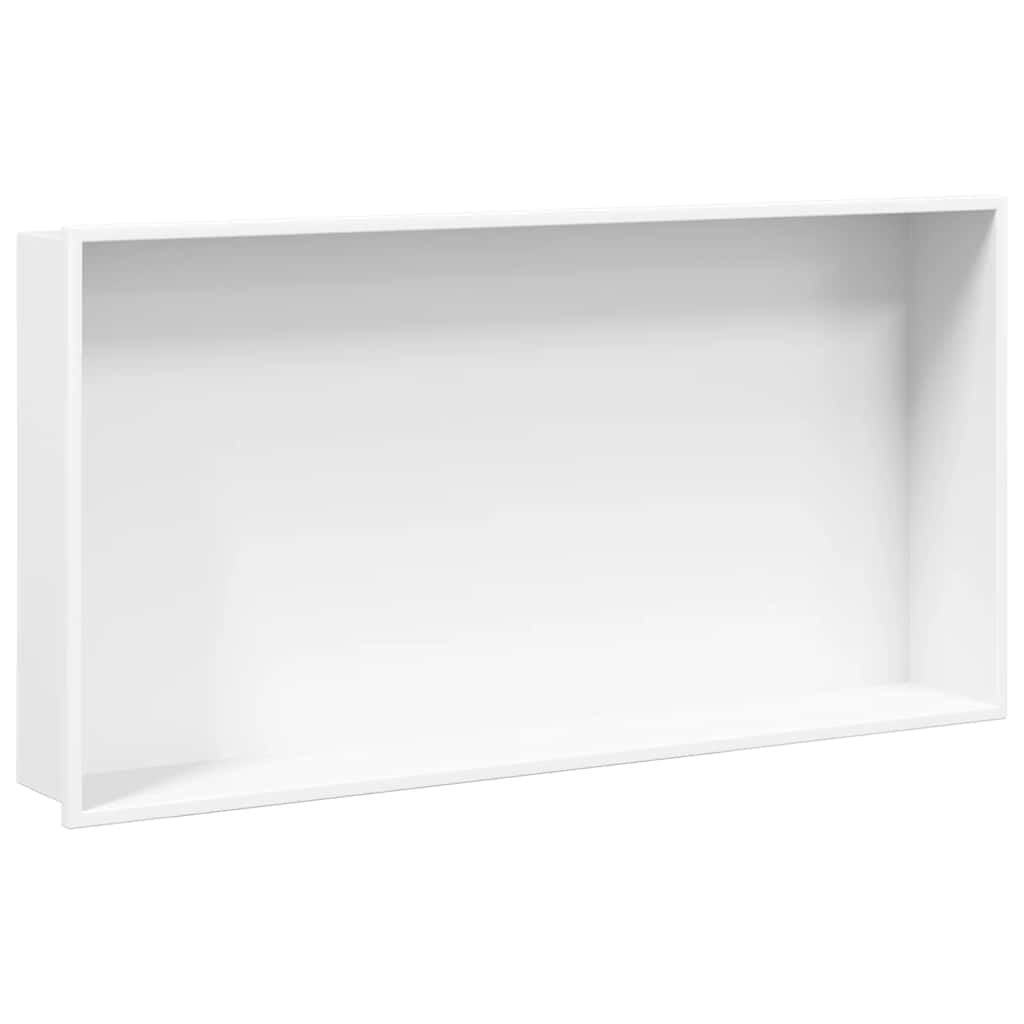 Vidaxx Duschnische 62x32x9 cm Edelstahl mattweiß