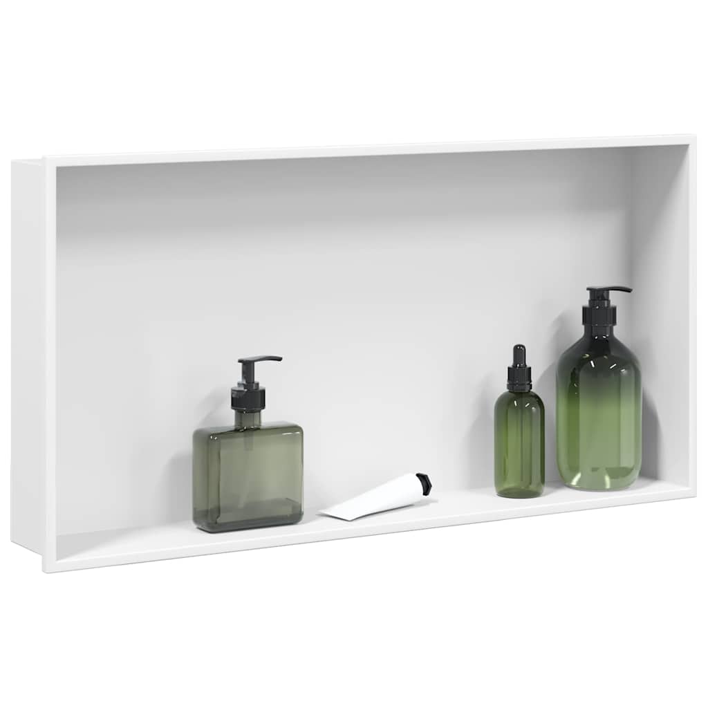 Vidaxx Duschnische 62x32x9 cm Edelstahl mattweiß