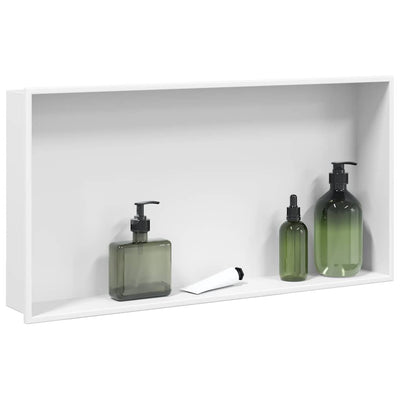 Vidaxx Duschnische 62x32x9 cm Edelstahl mattweiß