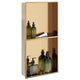 Vidaxx Duschnische 32x62x9 cm aus gebürstetem goldfarbenem Edelstahl