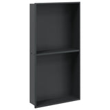 VIDAXL -Dusche 32x62x9 cm Edelstahl mattschwarz - afbeelding 2