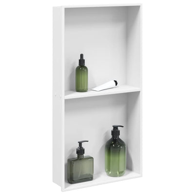 Vidaxx Duschnische 32x62x9 cm Edelstahl mattweiß