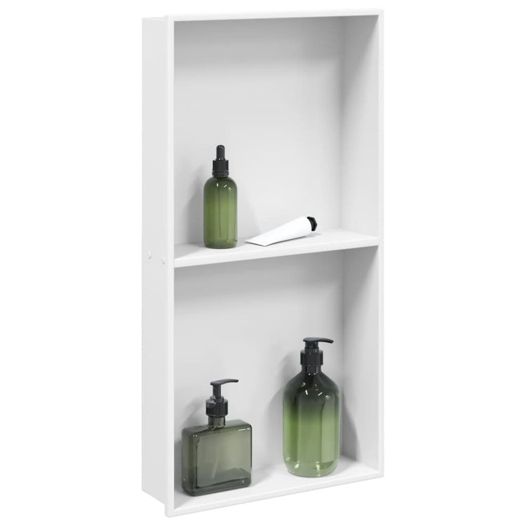 Vidaxx Duschnische 32x62x9 cm Edelstahl mattweiß