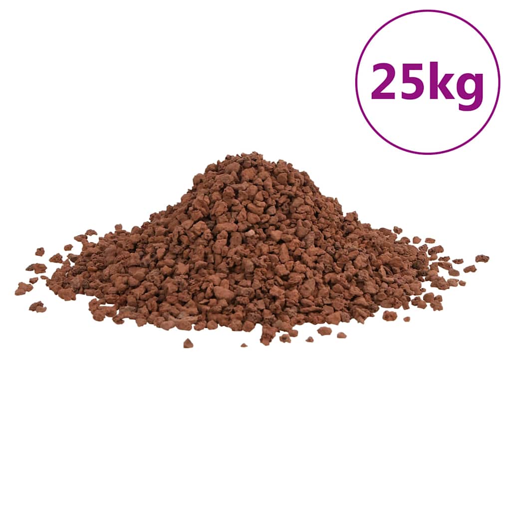 Vidaxl Lava Stones 25 kg 5-8 mm rot