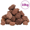 VidaXL Lavasteine 10 kg 3-5 cm rot