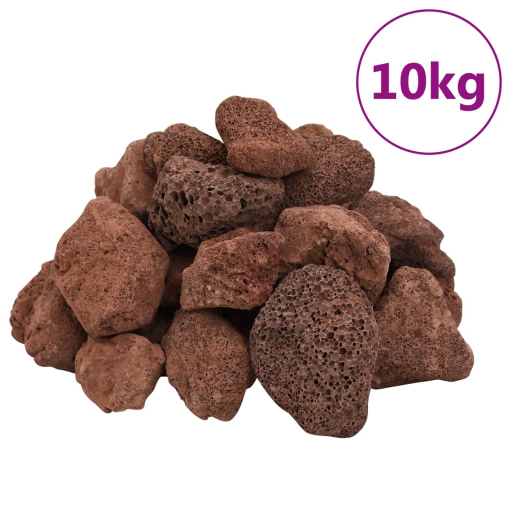 VidaXL Lavasteine 10 kg 5-8 cm rot