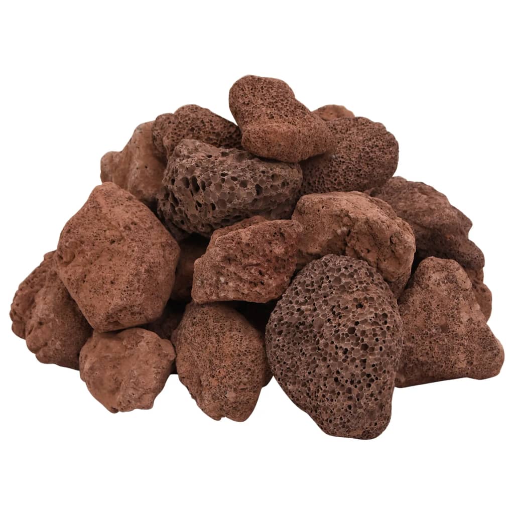 VidaXL Lavasteine 25 kg 5-8 cm rot