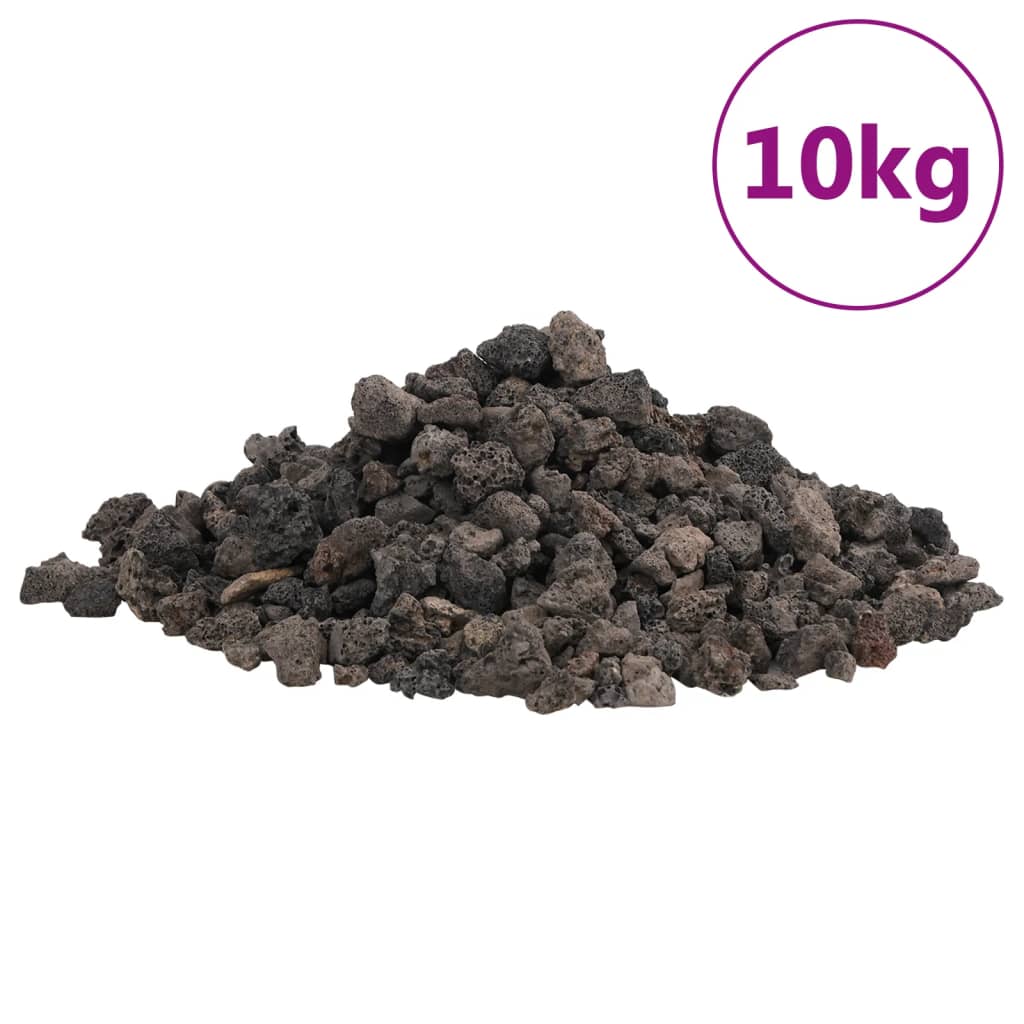 Vidaxl Lava Stones 10 kg 1-2 cm schwarz