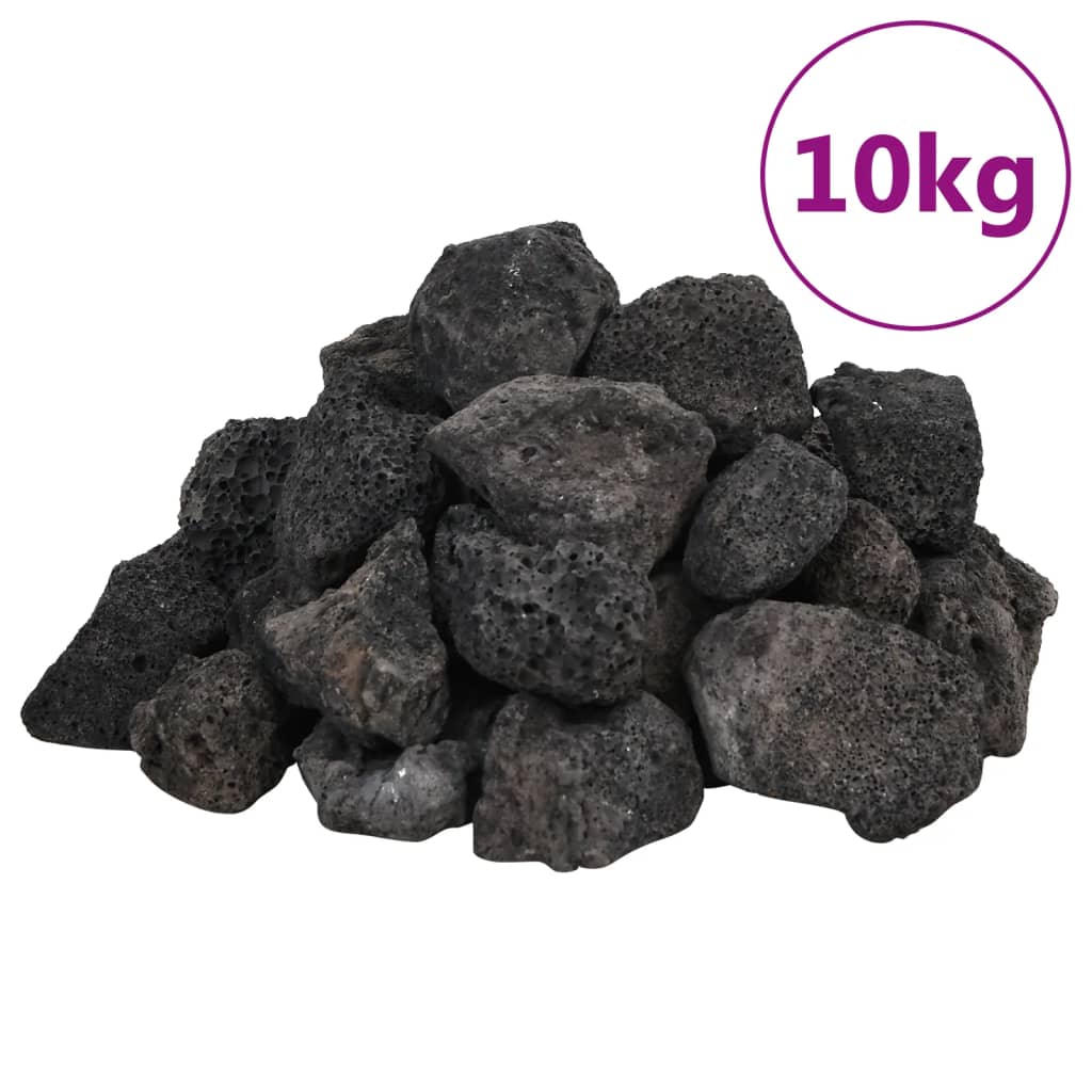 Vidaxl Lava Stones 10 kg 3-5 cm schwarz