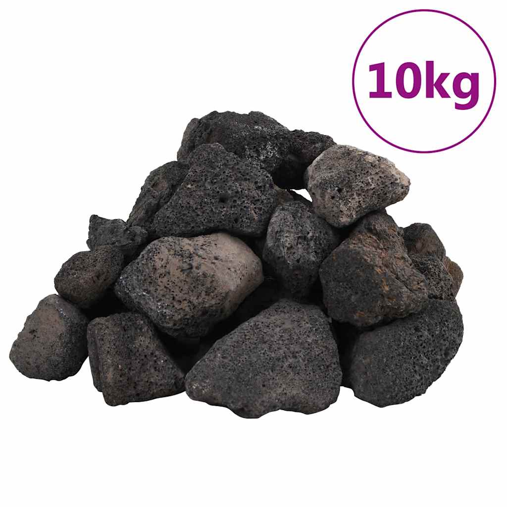 Vidaxl Lava Stones 10 kg 5-8 cm schwarz