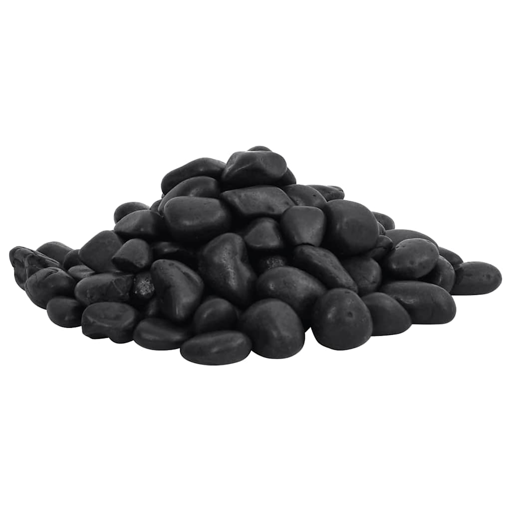 Vidaxl Kieselsteine poliert 2-5 cm 25 kg schwarz