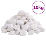Vidaxl Kieselsteine poliert 2-5 cm 10 kg weiß - afbeelding 2