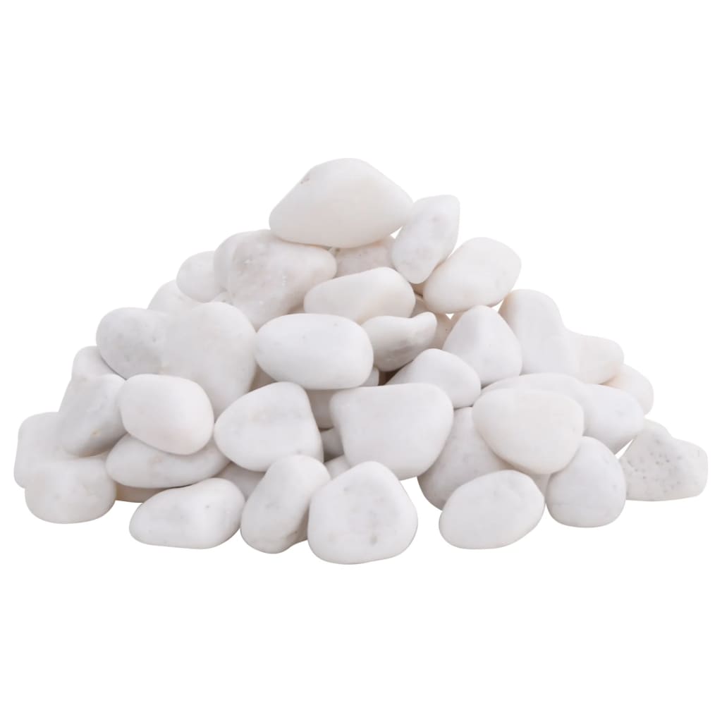 Vidaxl Kieselsteine poliert 2-5 cm 10 kg weiß