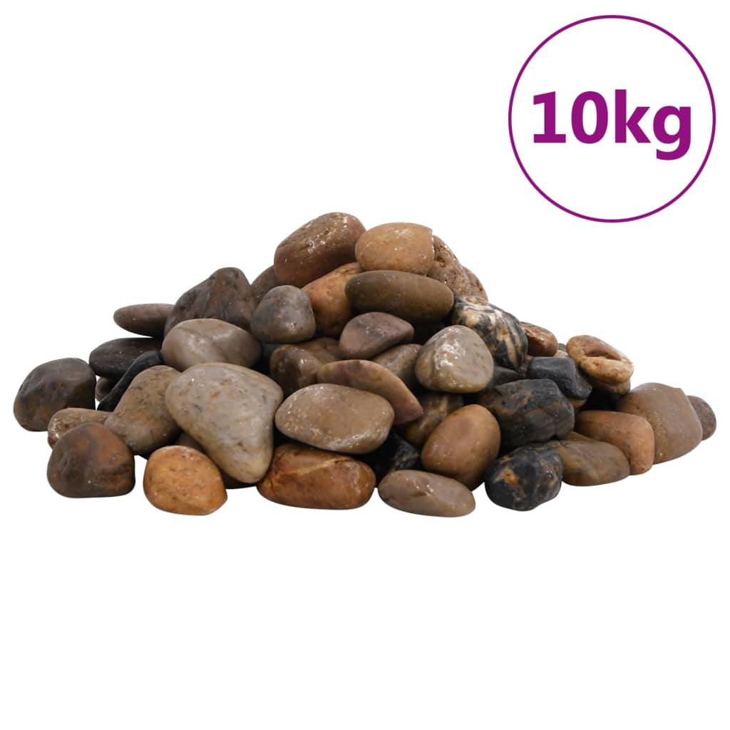 Vidaxl Kieselsteine poliert 2-5 cm 10 kg mehrfarbig