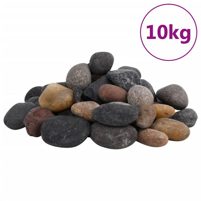 Vidaxl Kieselsteine poliert 5-8 cm 10 kg mehrfarbig