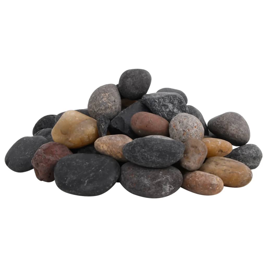 Vidaxl Kieselsteine poliert 5-8 cm 10 kg mehrfarbig