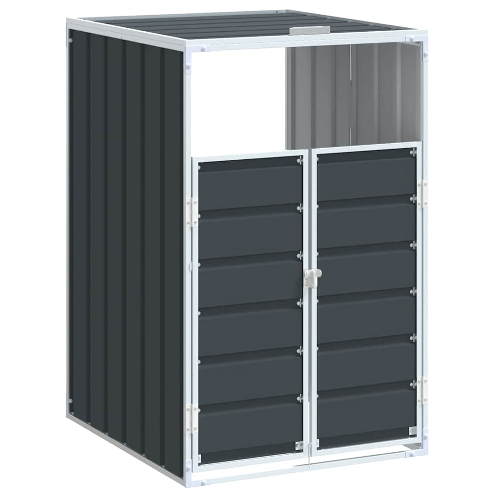 VIDAXL -Behälterlager für 1 Behälter 72x81x115 cm Stahl -Anthrazit