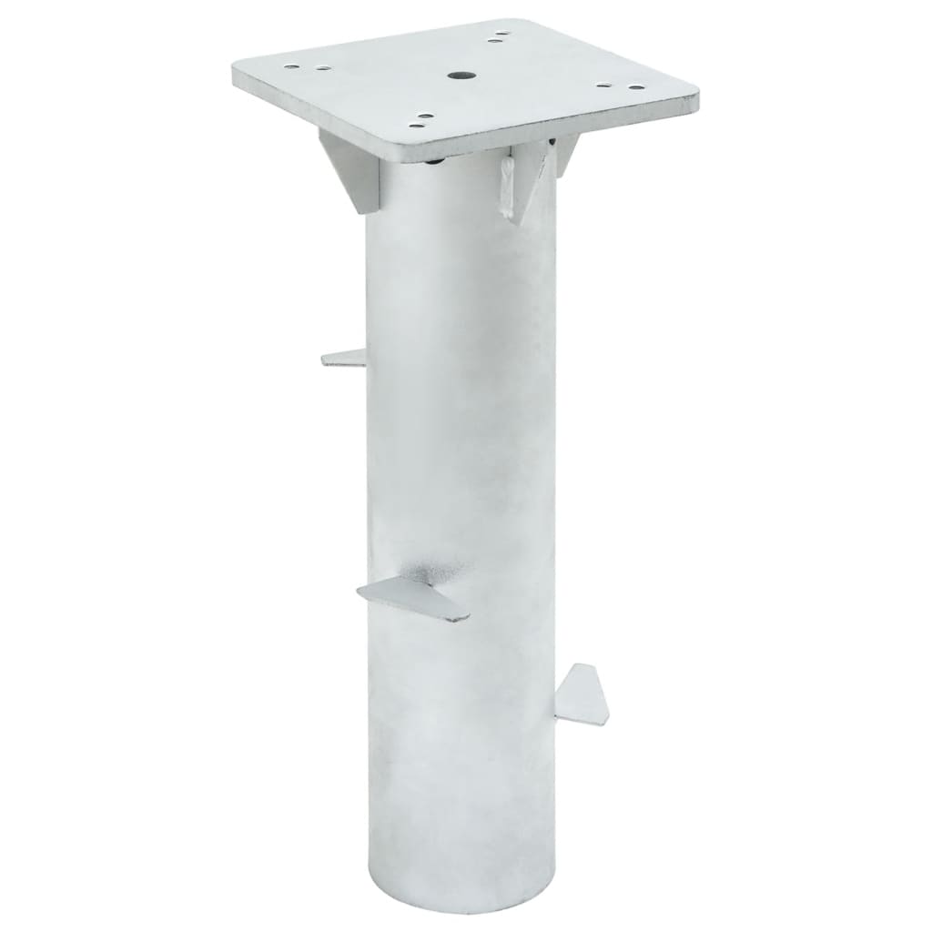 Vidaxl Parasol Foot für im Boden 16x16x39,5 cm Stahl Silber gefärbt