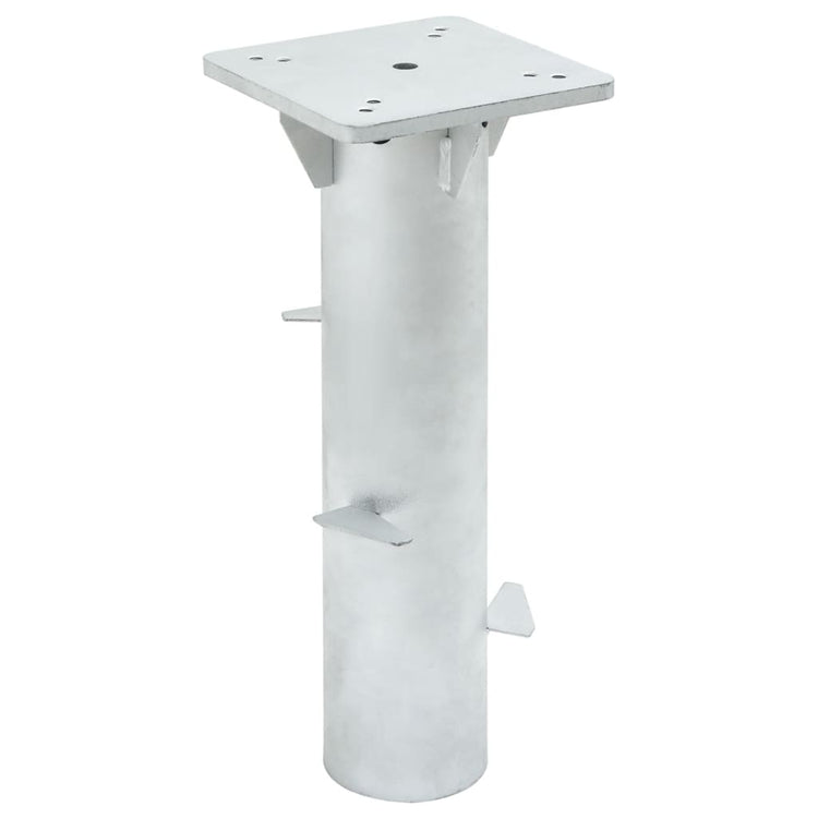 Vidaxl Parasol Foot für im Boden 16x16x39,5 cm Stahl Silber gefärbt