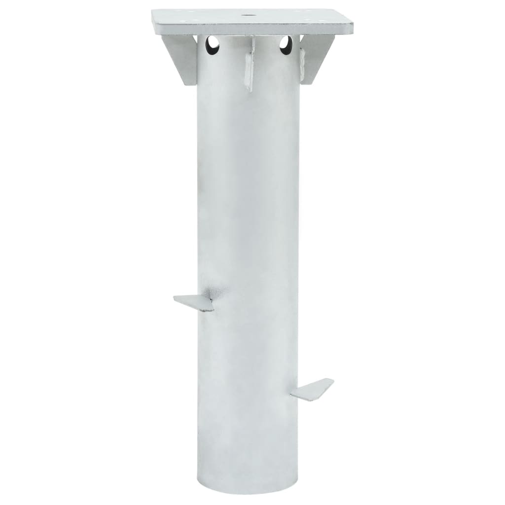 Vidaxl Parasol Foot für im Boden 16x16x39,5 cm Stahl Silber gefärbt