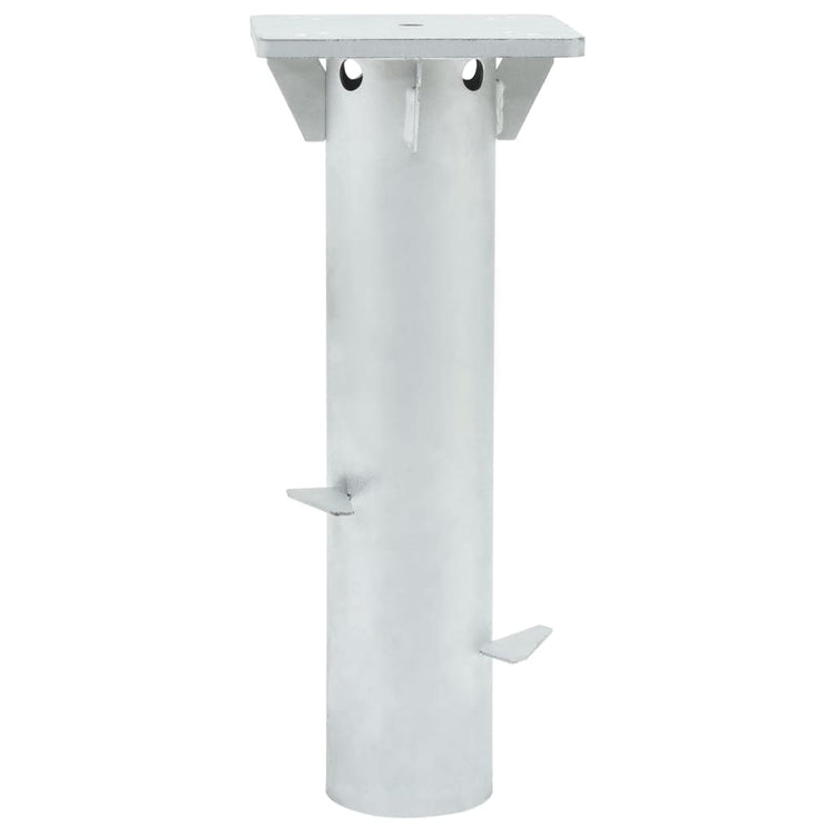 Vidaxl Parasol Foot für im Boden 16x16x39,5 cm Stahl Silber gefärbt