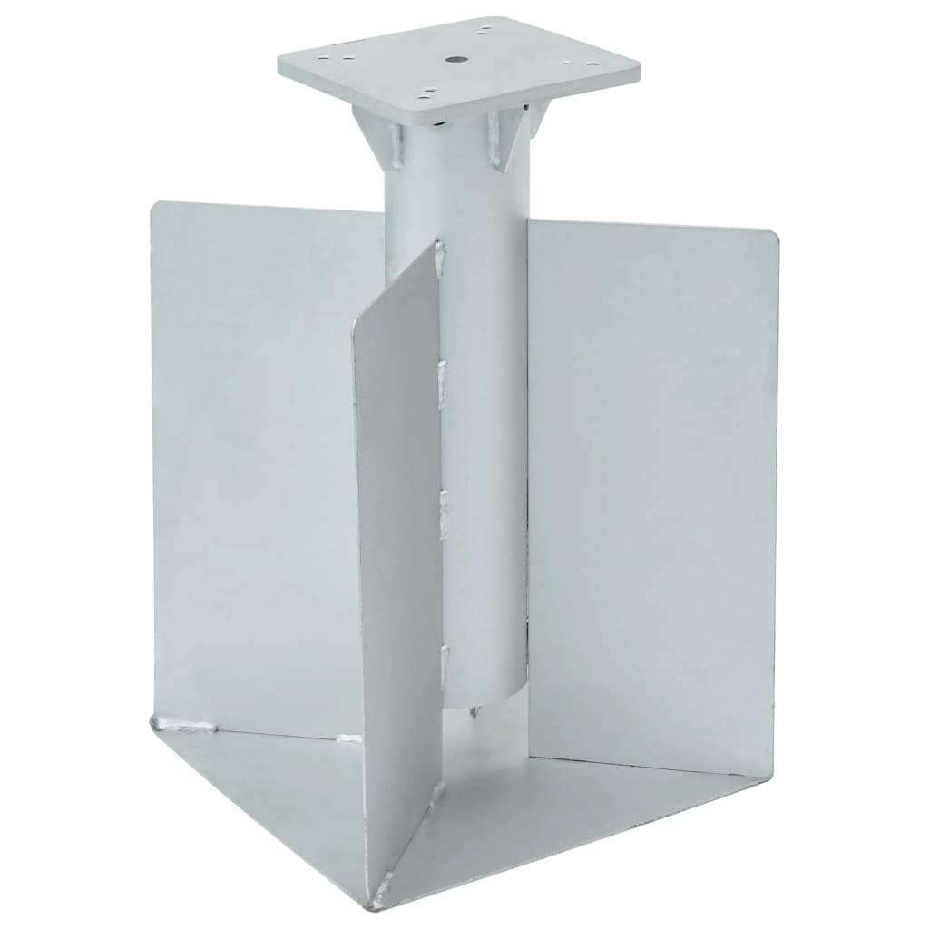Vidaxl Parasol -Fuß für im Boden 27,5 x 27,5 x 45 cm Stahl Silberfarbe