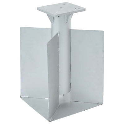 Vidaxl Parasol -Fuß für im Boden 27,5 x 27,5 x 45 cm Stahl Silberfarbe