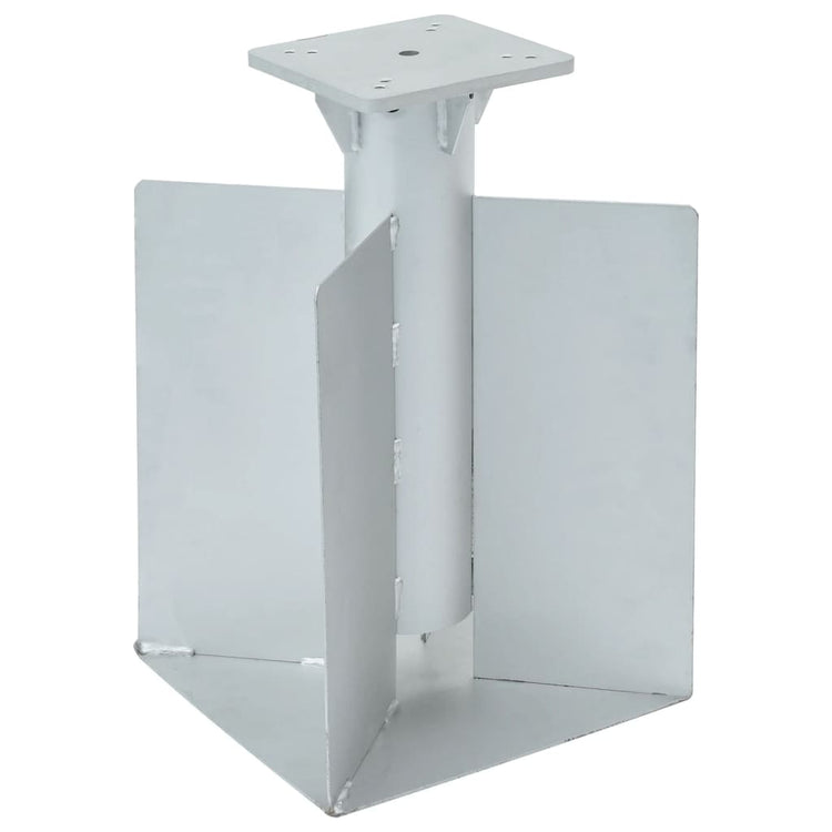 Vidaxl Parasol -Fuß für im Boden 27,5 x 27,5 x 45 cm Stahl Silberfarbe