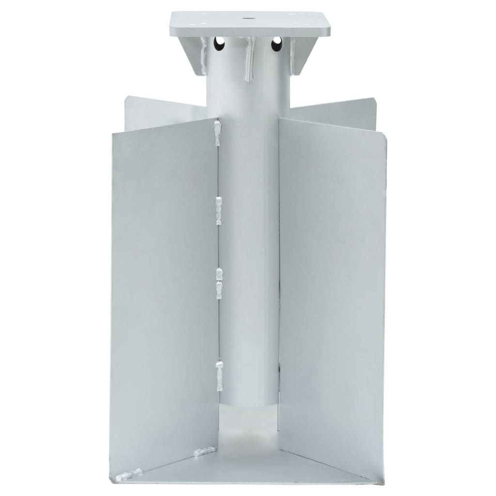 Vidaxl Parasol -Fuß für im Boden 27,5 x 27,5 x 45 cm Stahl Silberfarbe