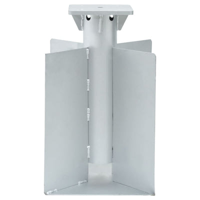 Vidaxl Parasol -Fuß für im Boden 27,5 x 27,5 x 45 cm Stahl Silberfarbe