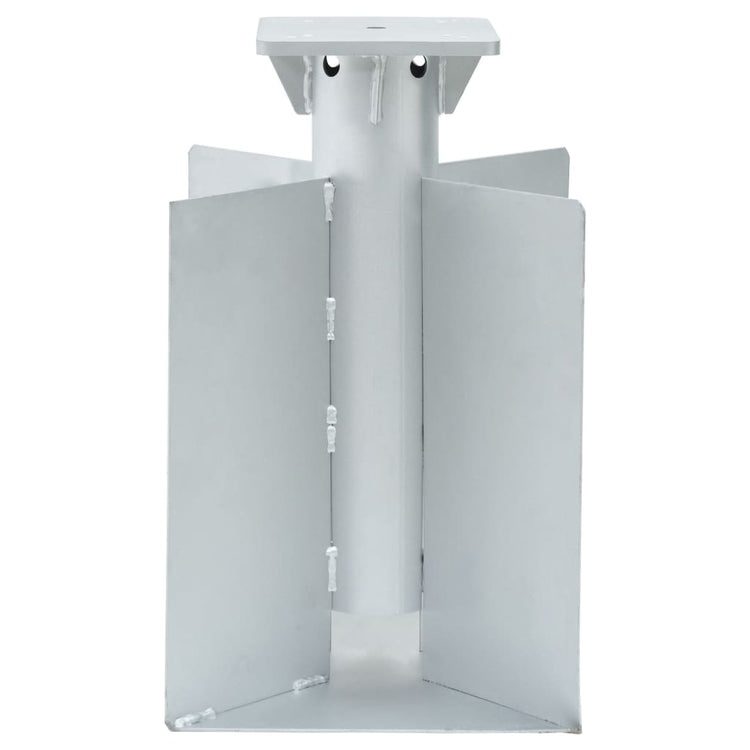 Vidaxl Parasol -Fuß für im Boden 27,5 x 27,5 x 45 cm Stahl Silberfarbe