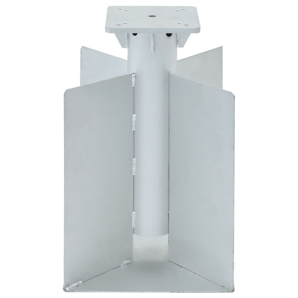 Vidaxl Parasol -Fuß für im Boden 27,5 x 27,5 x 45 cm Stahl Silberfarbe