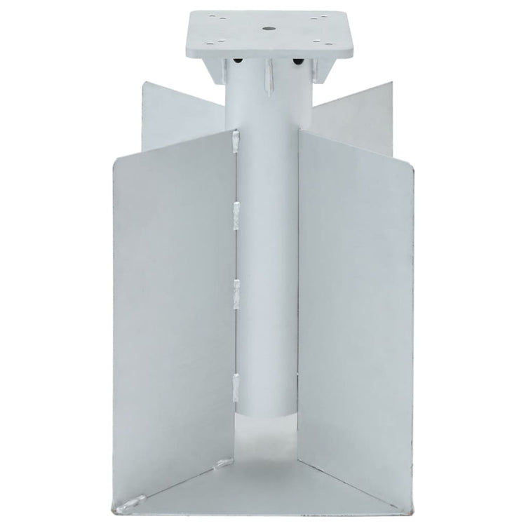 Vidaxl Parasol -Fuß für im Boden 27,5 x 27,5 x 45 cm Stahl Silberfarbe