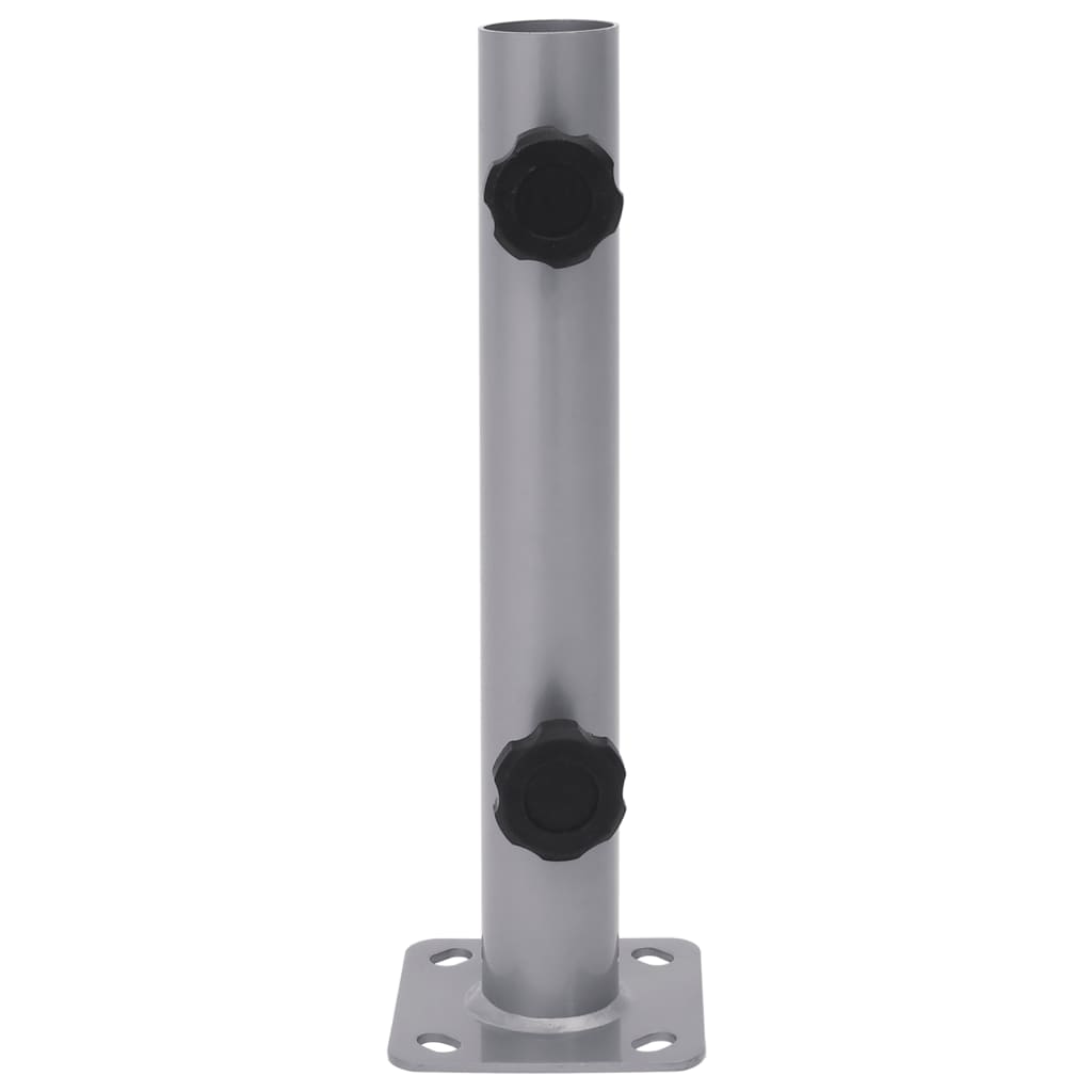 Vidaxx Sonnenschirmständer für ø32 34 38 mm Mast silberfarbener Stahl