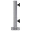 Vidaxx Sonnenschirmständer für ø32 34 38 mm Mast silberfarbener Stahl