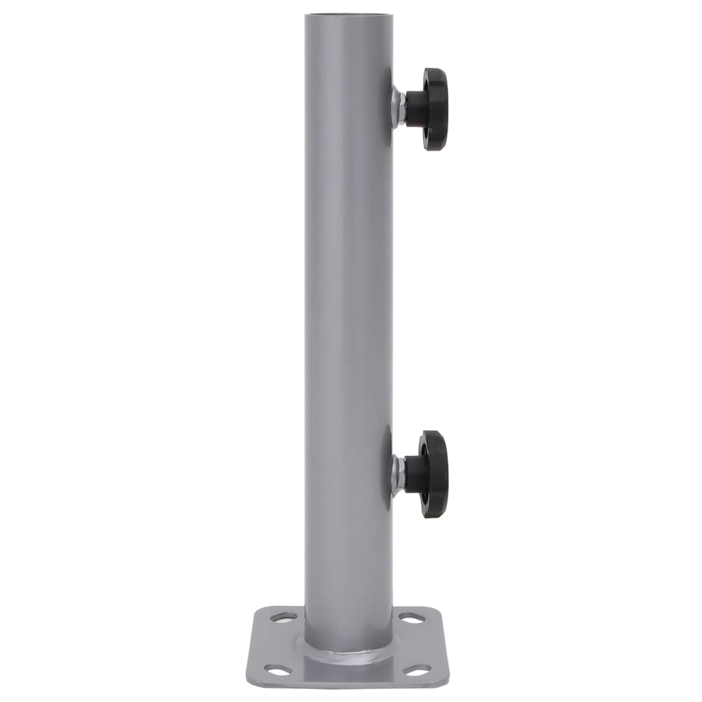 Vidaxx Sonnenschirmständer für ø32 34 38 mm Mast silberfarbener Stahl