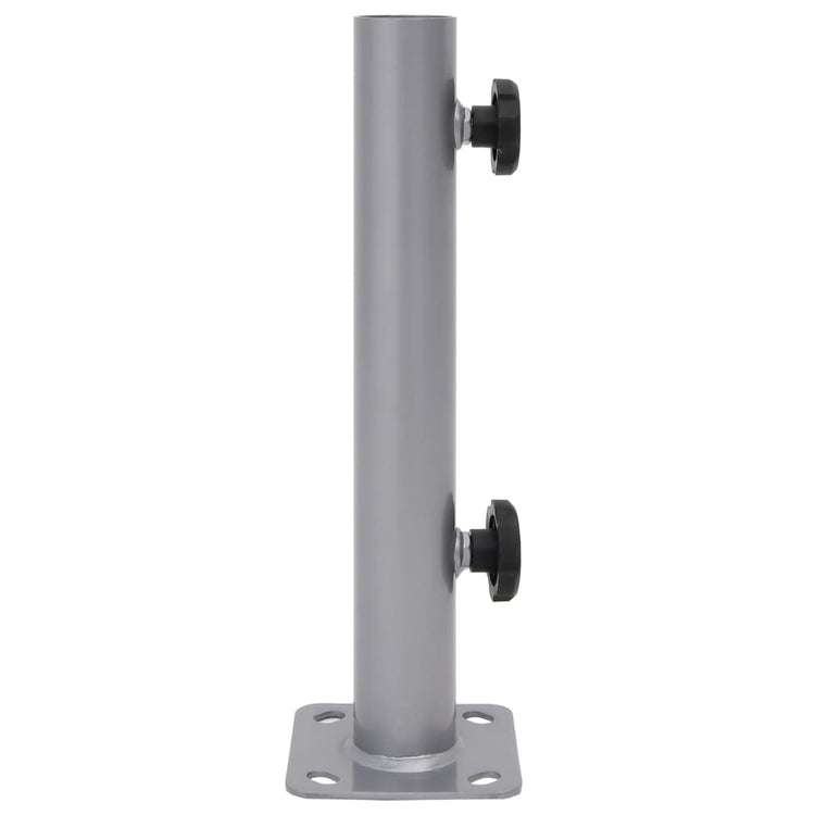 Vidaxx Sonnenschirmständer für ø32 34 38 mm Mast silberfarbener Stahl